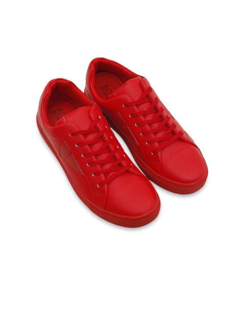 

ROSSO BRUNELLO Men Red Leather Sneakers