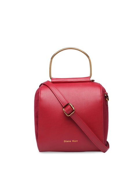 

Diana Korr Maroon Solid Handheld Bag
