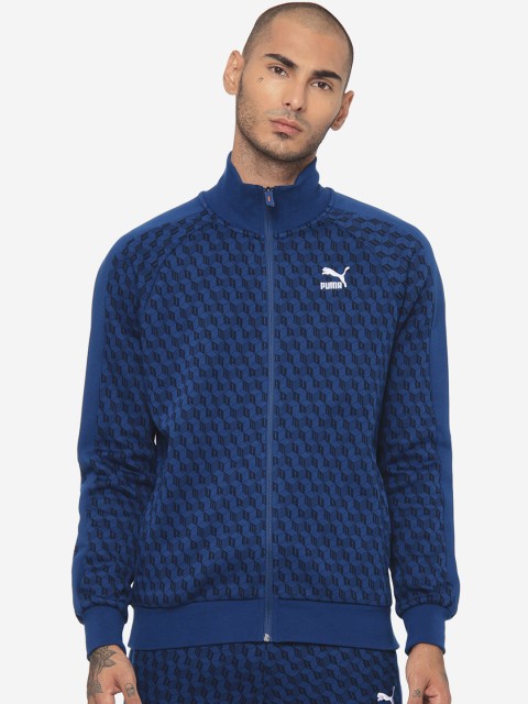 

Puma Men Blue Printed Luxe Sporty Jacket