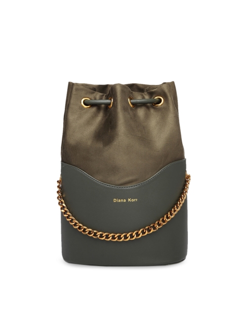 

Diana Korr Green Colourblocked Sling Bag