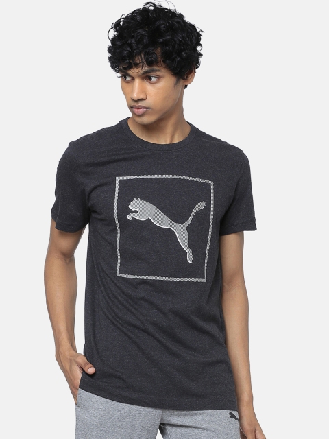 

Puma Men Charcoal Grey Printed Round Neck Dash Cat T-shirt
