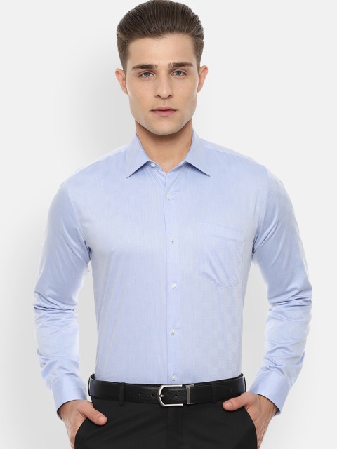

Van Heusen Men Blue Slim Fit Self Design Formal Shirt