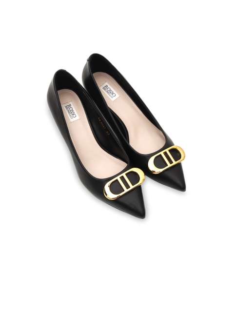 

ROSSO BRUNELLO Women Black Embellished Pumps