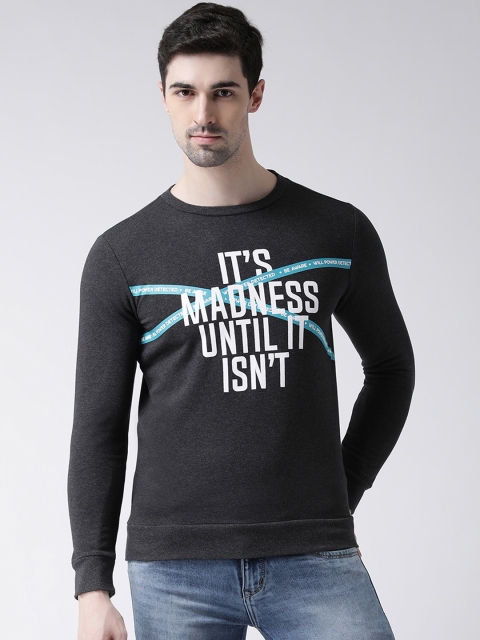 

Leo Sansini Men Charcoal Printed Sweatshirt