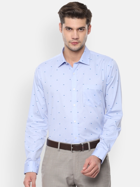

Van Heusen Men Blue Printed Slim Fit Formal Shirt