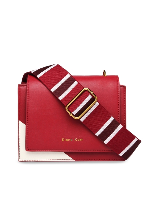 

Diana Korr Maroon Solid Sling Bag