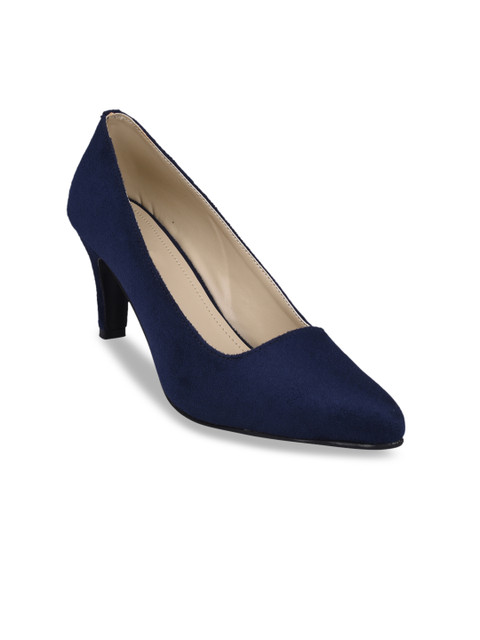

pelle albero Women Blue Solid Suede Pumps