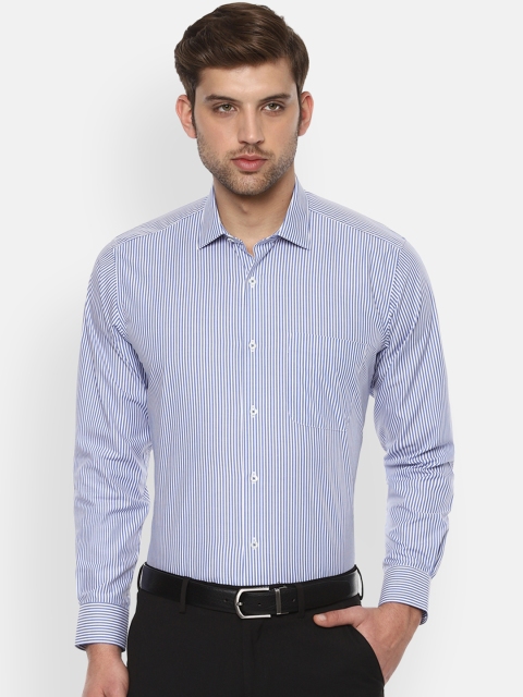 

Van Heusen Men Blue & White Regular Fit Striped Formal Shirt