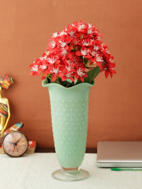 

Aesthetic Home Solutions Green Textured Antique Finish Tribal Vase