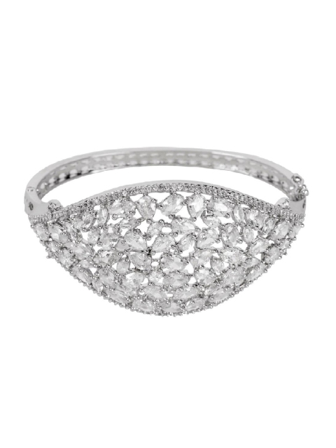 

Bhana Fashion Silver-Plated Handcrafted Bangle-Style Bracelet