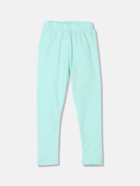 

Cherokee Girls Green Solid Ankle Length Leggings