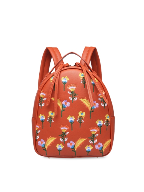 

Diana Korr Women Tan Brown Printed Backpack