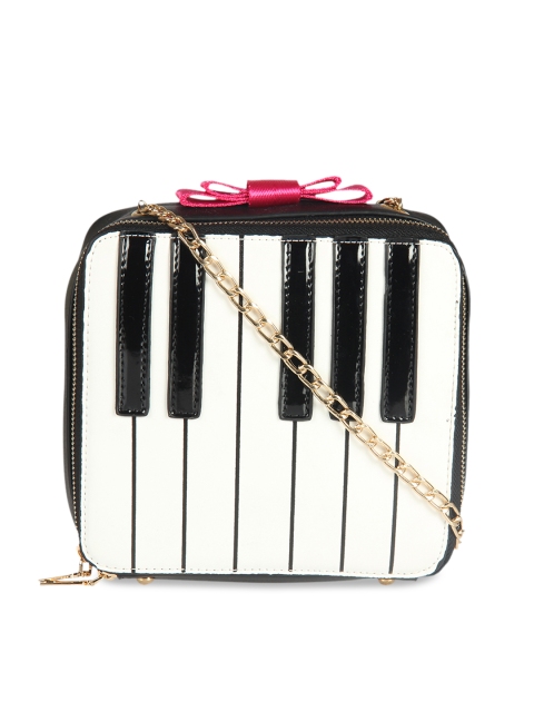 

red pout Black & White Printed Sling Bag
