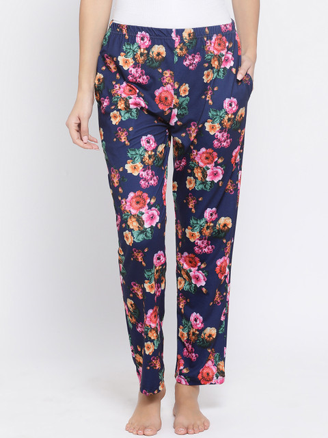 

Clovia Women Blue & Pink Printed Lounge Pants LB0176F08S