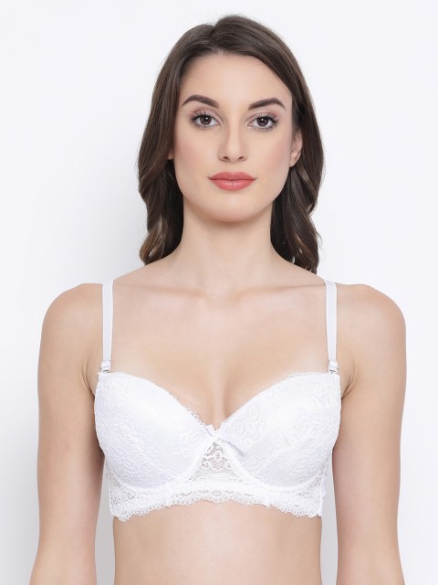 

Clovia White Level 2 Heavily Padded Push Up Bra BR1992P1836B