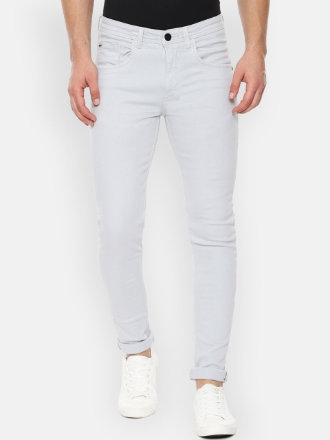 

V Dot Men Grey Skinny Fit Mid-Rise Clean Look Stretchable Jeans