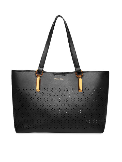 

Diana Korr Black Textured Shoulder Bag