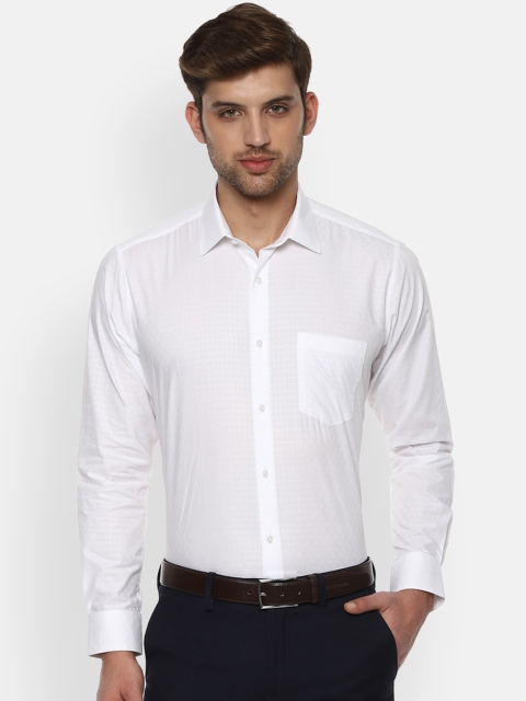 

Van Heusen Men White Regular Fit Checked Formal Shirt