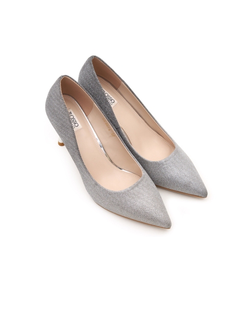 

ROSSO BRUNELLO Women Silver-Toned Embellished Pumps