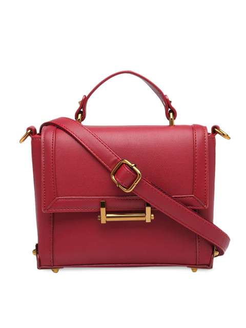 

Diana Korr Maroon Solid Handheld Bag