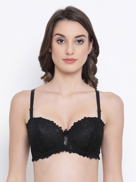 

Clovia Black Lace Level 1 Heavily Padded Push-Up Bra BR1980P1334B