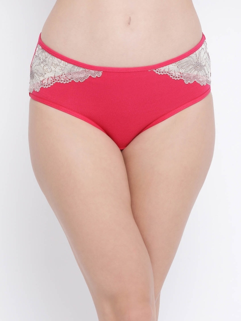 

Clovia Women Pink & Grey Mid Waist Hipster Briefs PN1418P14S