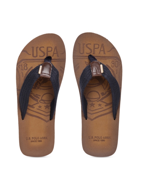 

U.S. Polo Assn. Men Brown & Black Printed Thong Flip-Flops