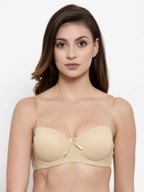 

Friskers Beige Solid Underwired Lightly Padded Push-Up Bra OO-990-09