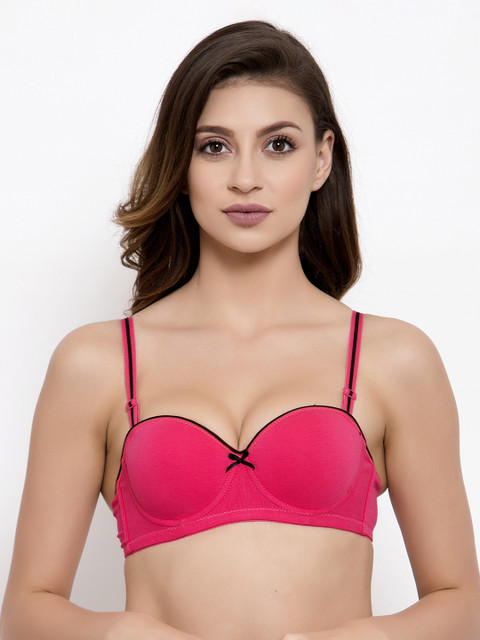 

Friskers Pink Solid Underwired Lightly Padded Push-Up Bra OO-537-07