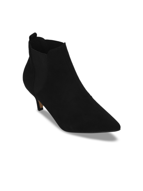 

Truffle Collection Women Black Solid Heeled Boots