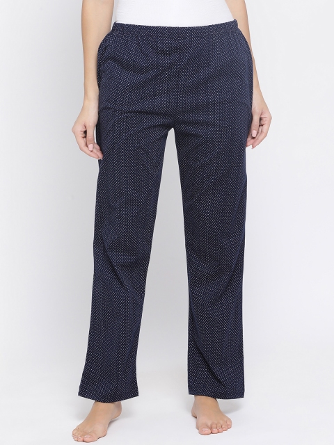 

Clovia Women Blue Printed Lounge Pants LB0176I08S