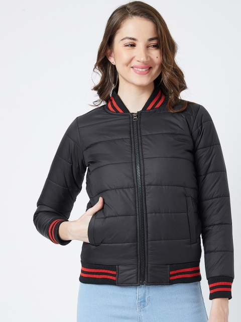 

The Dry State Women Black Solid Puffer Jacket