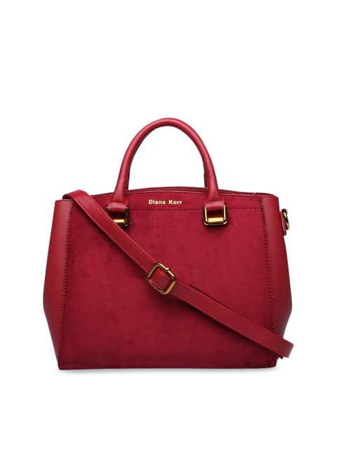 

Diana Korr Maroon Solid Handheld Bag