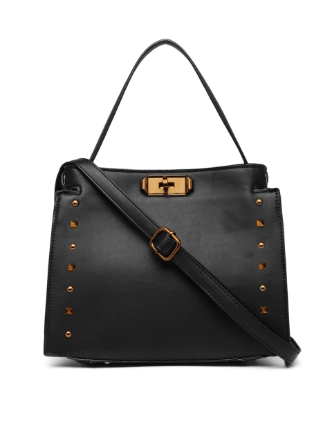 

Diana Korr Black Solid Embellished Handheld Bag