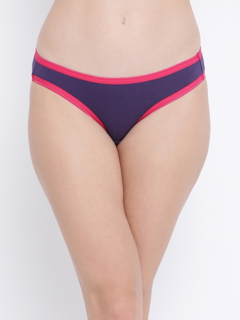 

Clovia Women Purple & Pink Solid Low-Rise Bikini Brief PN3399P12S