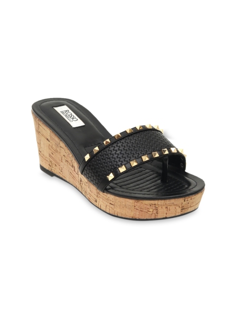 ROSSO BRUNELLO Women Black Textured Heels