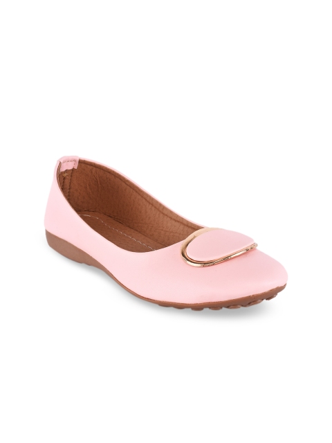 

BuckleUp Women Pink Solid Ballerinas