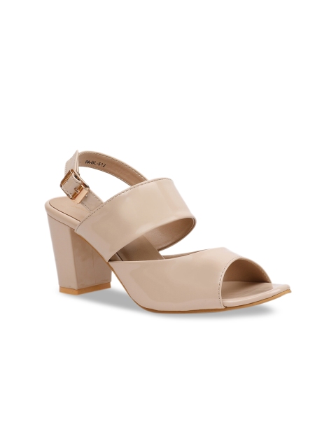 

pelle albero Women Beige Solid Block Heels