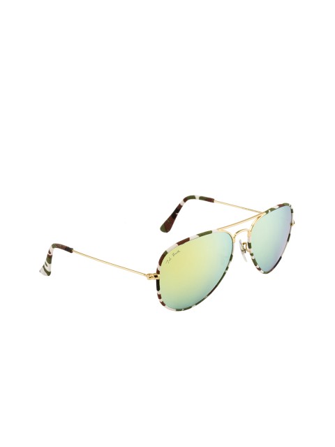 

Ted Smith Unisex Aviator Sunglasses TS-1217S, Green