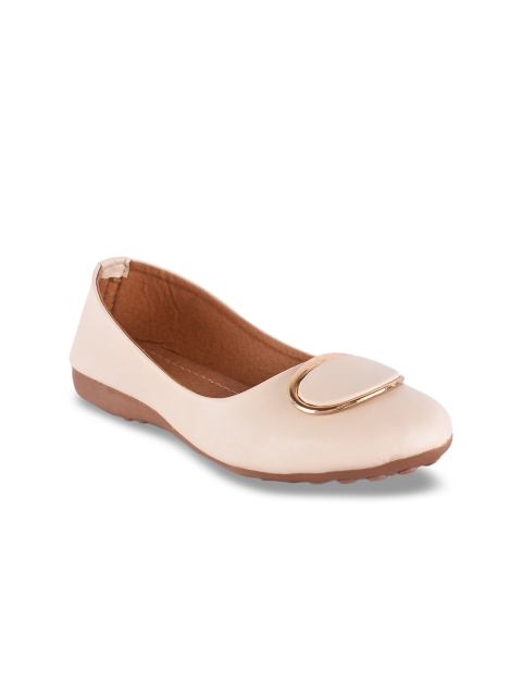 

BuckleUp Women Nude-Coloured Solid Ballerinas