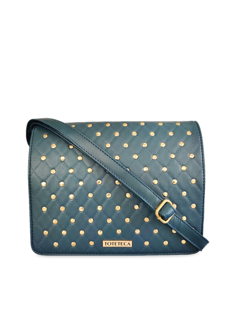 

Toteteca Blue Embellished Shoulder Bag