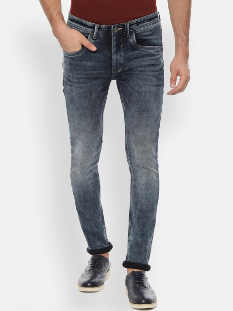 

V Dot Men Blue Slim Fit Mid-Rise Clean Look Stretchable Jeans