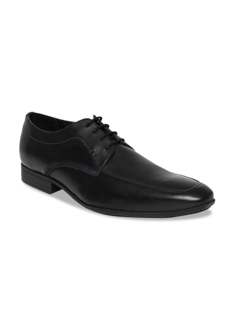 

Arrow Men Black Solid Leather Formal Derbys