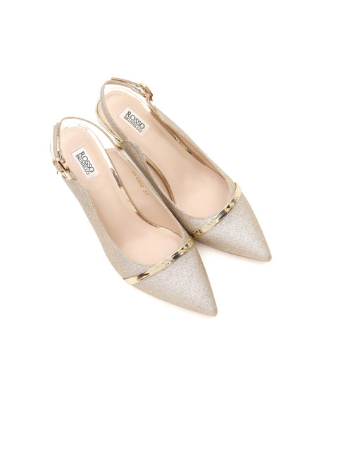 

ROSSO BRUNELLO Women Gold-Toned Embellished Pumps