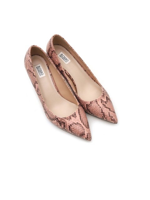 

ROSSO BRUNELLO Women Pink Snake Skin Printed Pumps