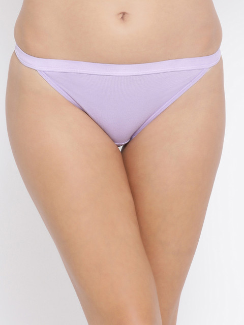 

Clovia Women Lavender-Coloured Solid Low-Rise Bikini Brief PN3386P12S