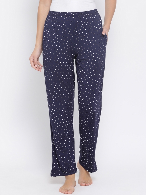 

Clovia Women Blue & White Printed Lounge Pants LB0176H08S