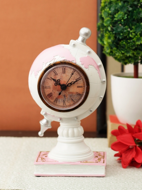 

Aesthetic Home Solutions Globe Table Clock, White