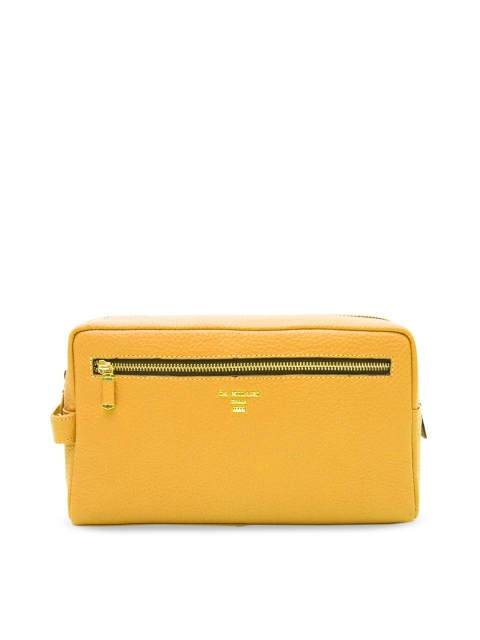 

Da Milano Women Yellow Textured Leather Purse