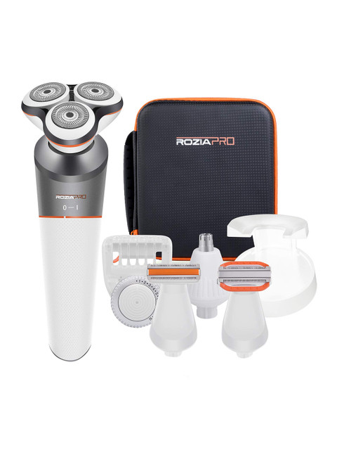 

Rozia Men White & Orange 5 In 1 Grooming Trimmer Set